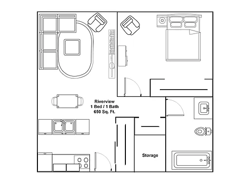 Floor plan 1 Bedroom