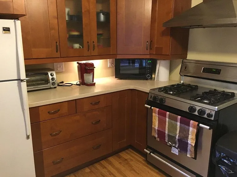Kitchen, with Gas Stove and Refrigerator