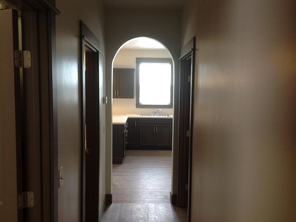 View from hall into kitchen