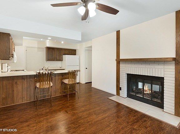 Two-sided fireplace to be enjoyed from the living room, dining area, kitchen and sun room!