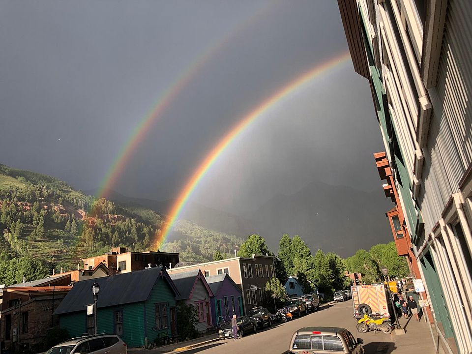 This is not that rare of a sighting in Telluride. Photo from the front porch of the condo.