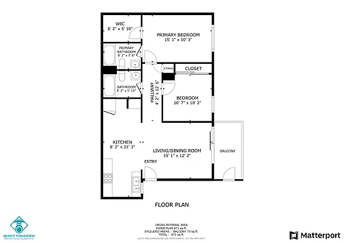 Floor plan 2 Bed 2 Bath