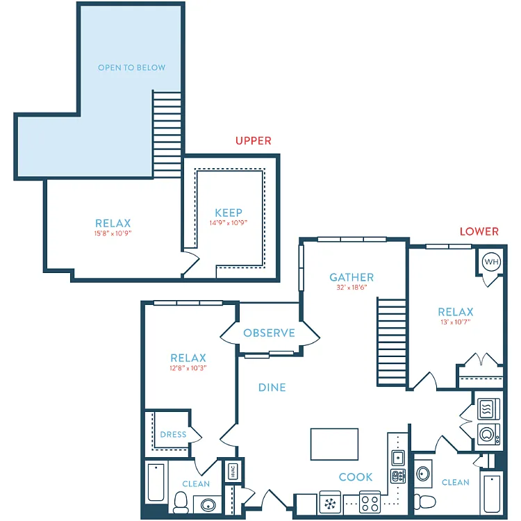 Floor plan 1505 Waypointe B7 Loft