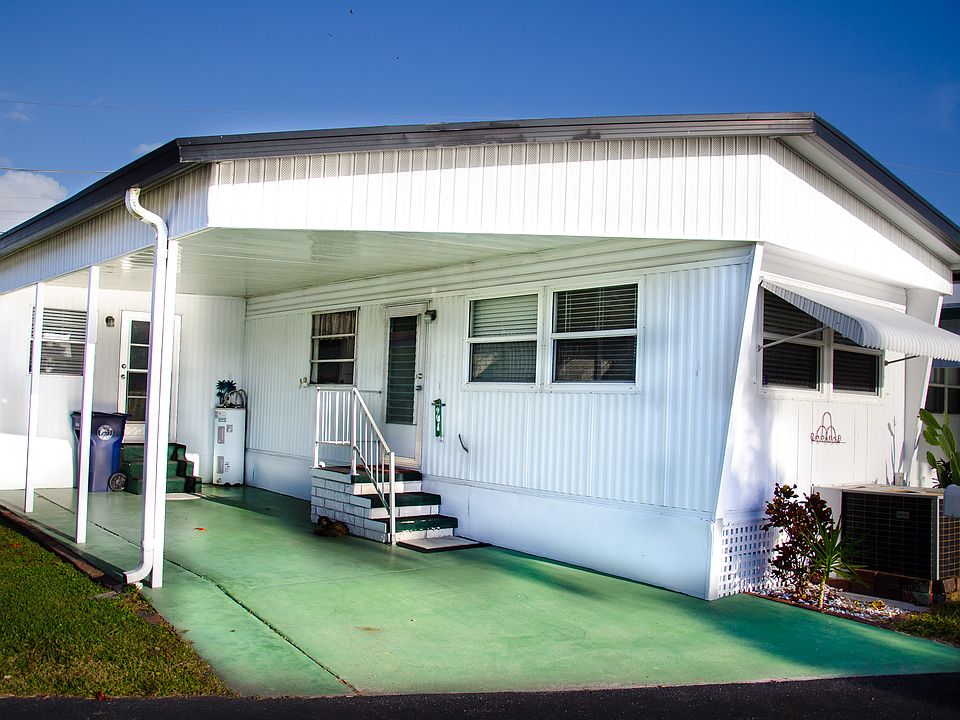 Front of mobile home
