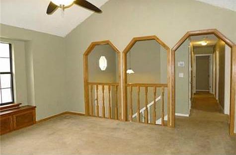 Vaulted great room with lovely architectural details