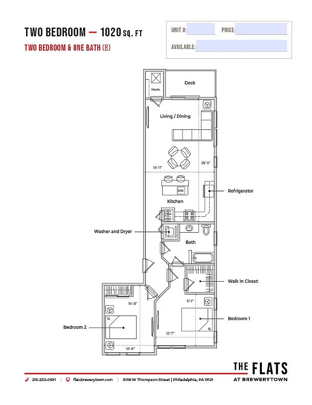 Floor plan Two Bedroom