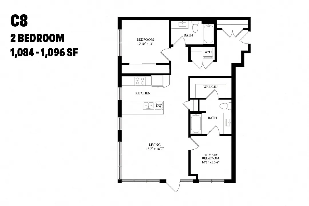 Floor plan Two Bedroom C8