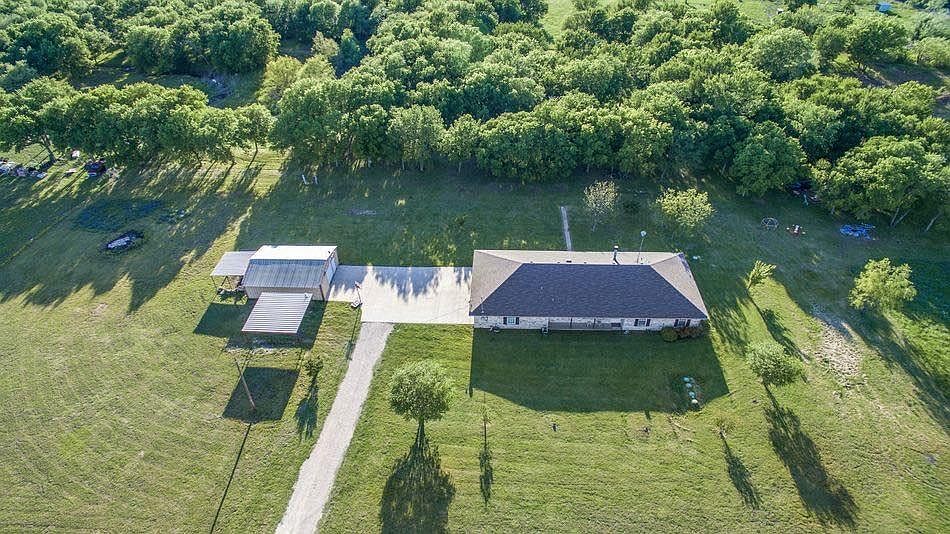 Overhead view of the property