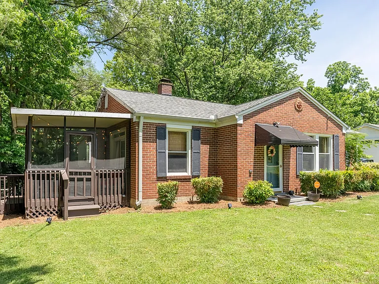 Front view of screened porch.