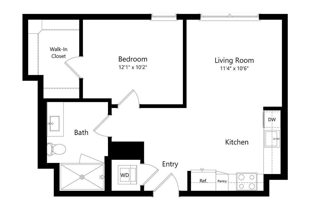 Floor plan 1E2