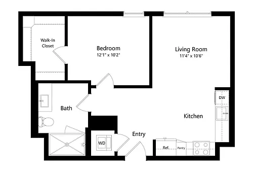 Floor plan 1E2