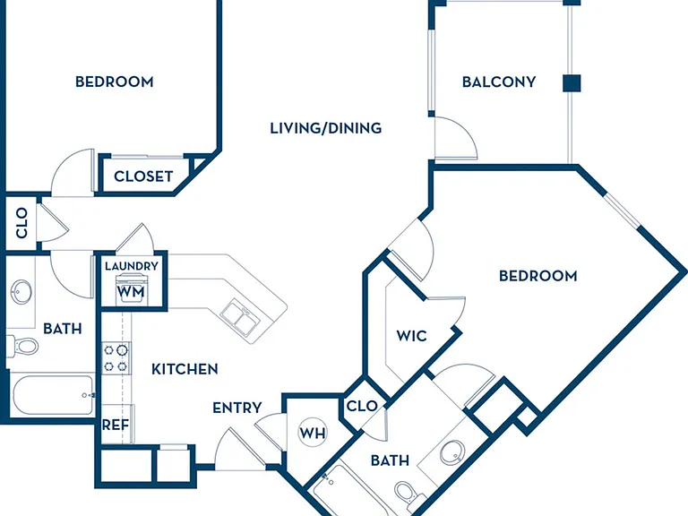 2 Bedroom | 2 Bath | 1044 SF | Renovated 2 Bedroom | 2 Bath | 1044 SF | Renovated