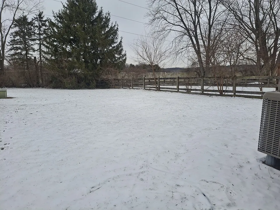 Looking at the back yard from the condo