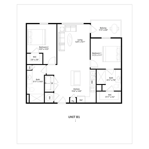 Floor plan B1-60