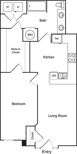 Floor plan 1 Bedroom A3
