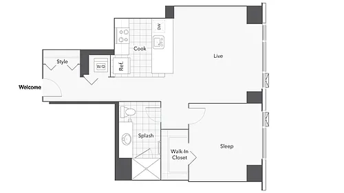 Floor plan 1B-11