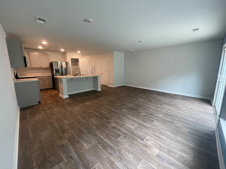 Open dining / living room / kitchen