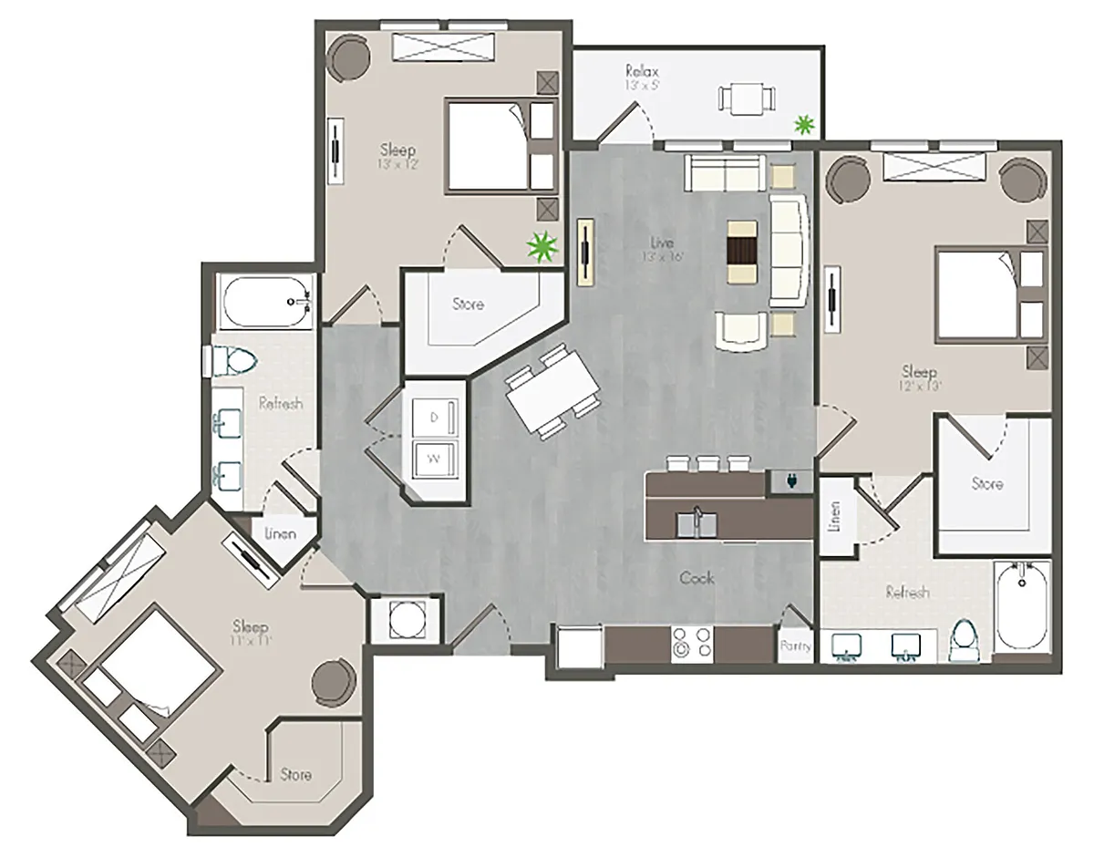 Floor plan Morris