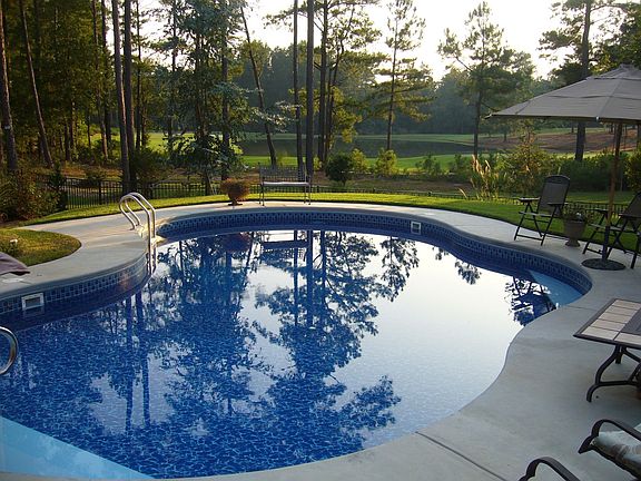 View of golf course while sipping on a sweet tea.