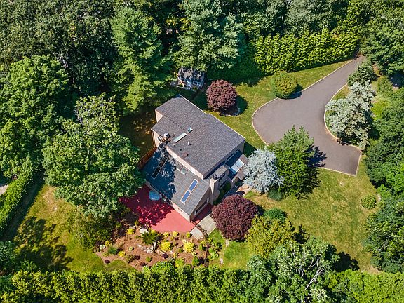 areal view of house and land