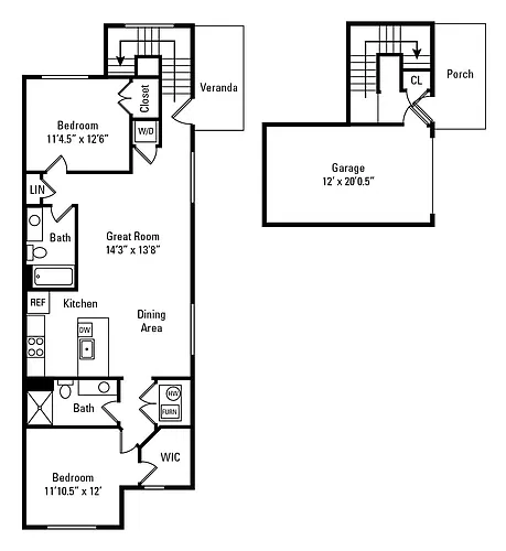 Floor plan 2BTH AC