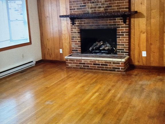 Living room with fireplace