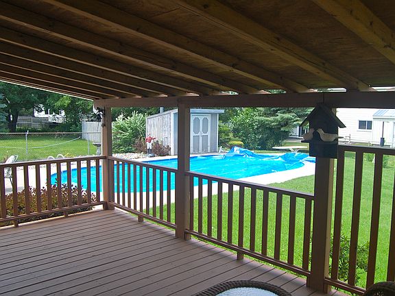 Large covered, raised deck