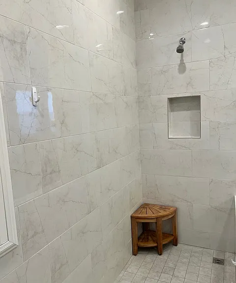 Primary shower inside view