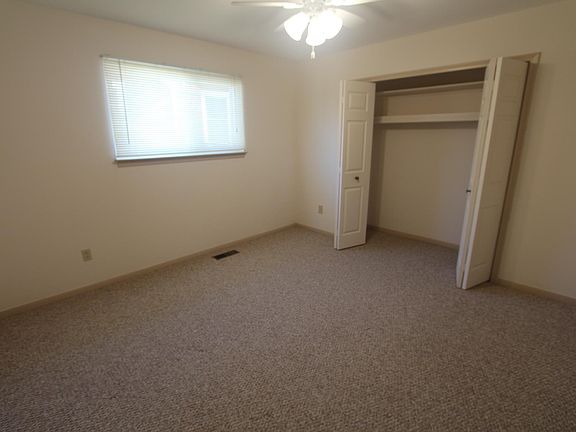 Bedroom with 6' wide closet