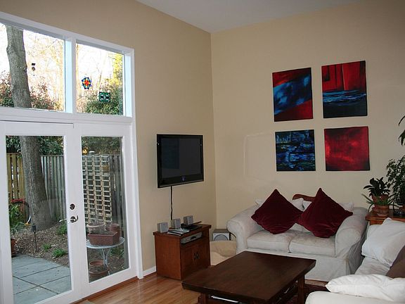 Sunken Living Room, French Doors to Patio