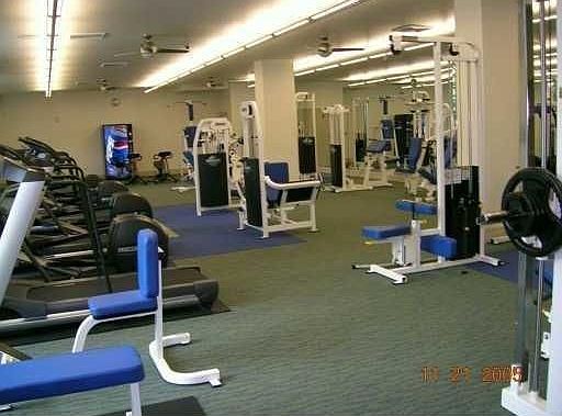Gym in building.