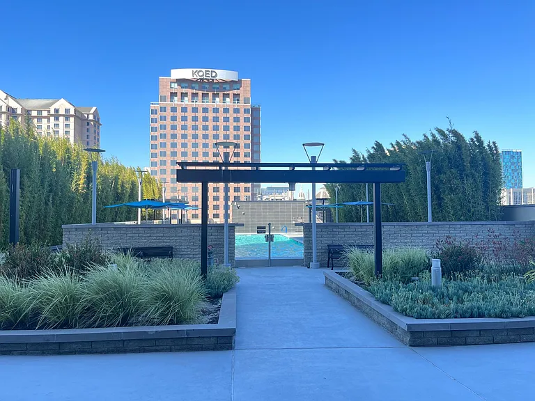 Entrance to pool area.