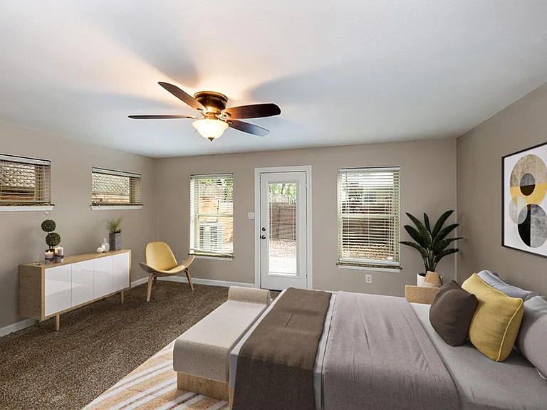 Bedroom 2. This image shows a virtually furnished space. Bedrooms come unfurnished.