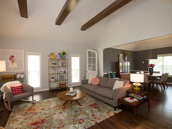 Formal living opens to formal dining