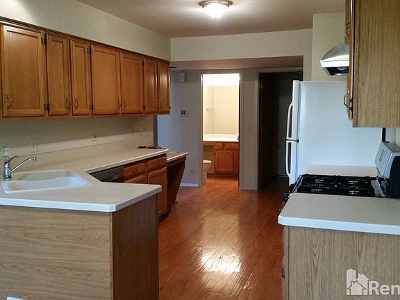 Hardwood floored Kitchen with