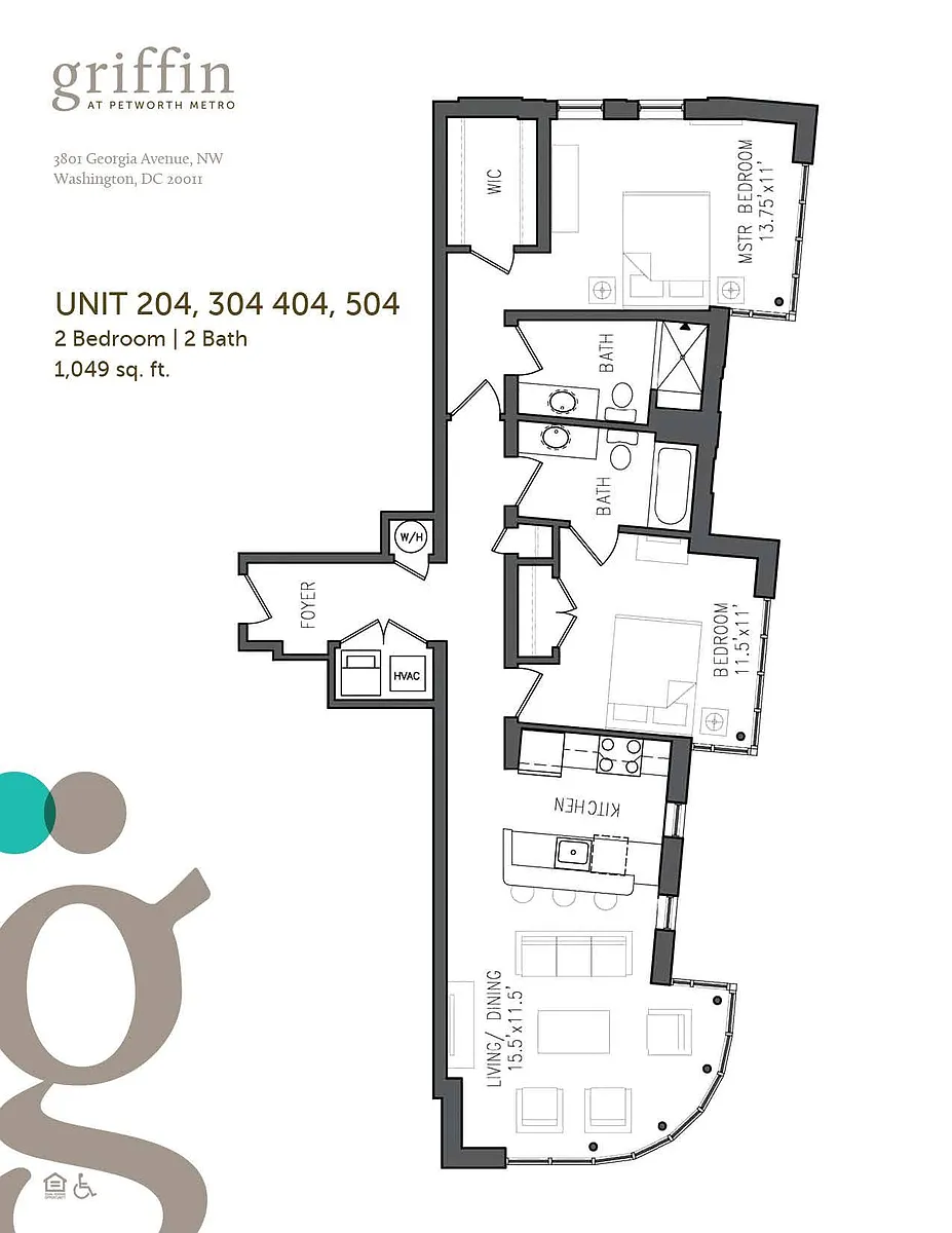 Floor plan Two Bedroom