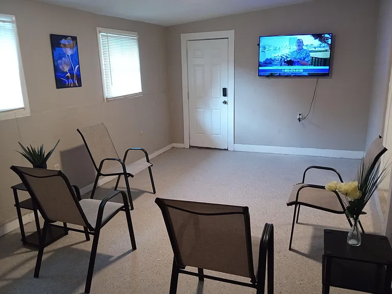 Smart TV room with Roku