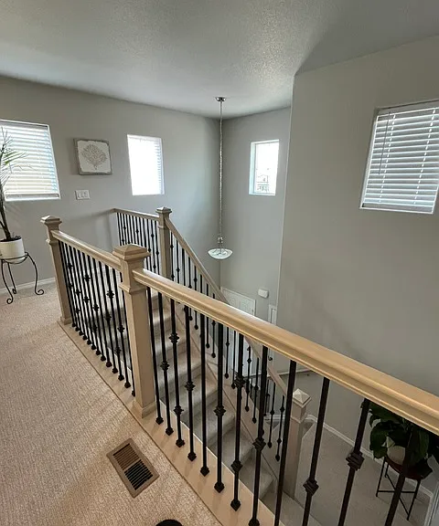 Custom iron and wood railings