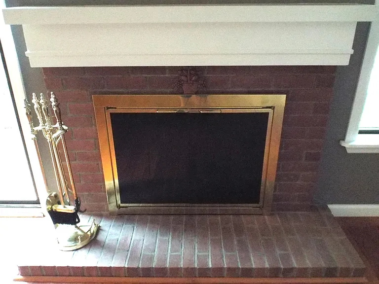 wood burning fireplace