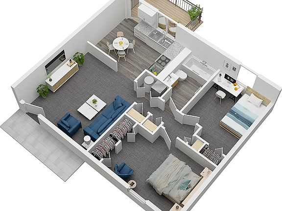 Two bedroom layout