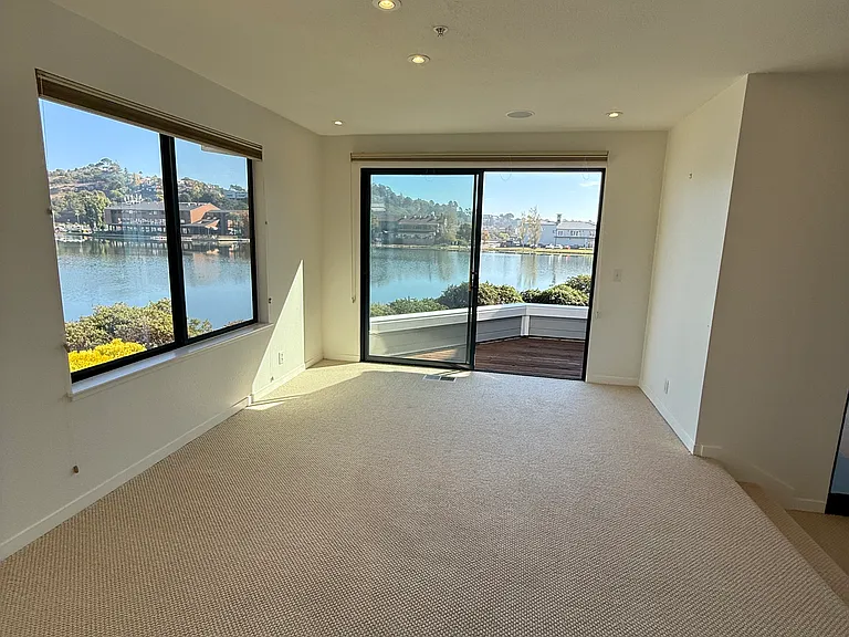 Dining room with easy access to deck and kitchen.