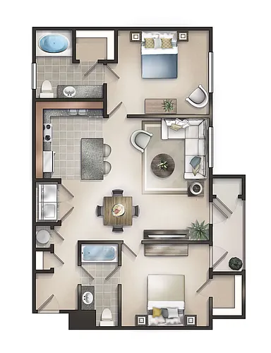 Floor plan Brant Patio