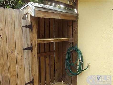 Covered Storage area on patio