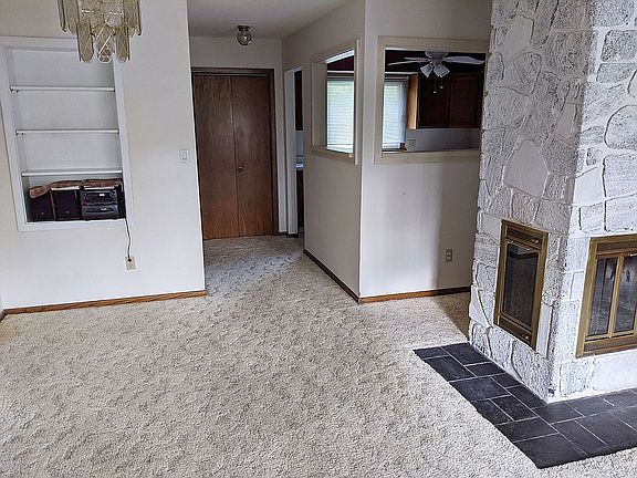 Dining, fireplace south unit