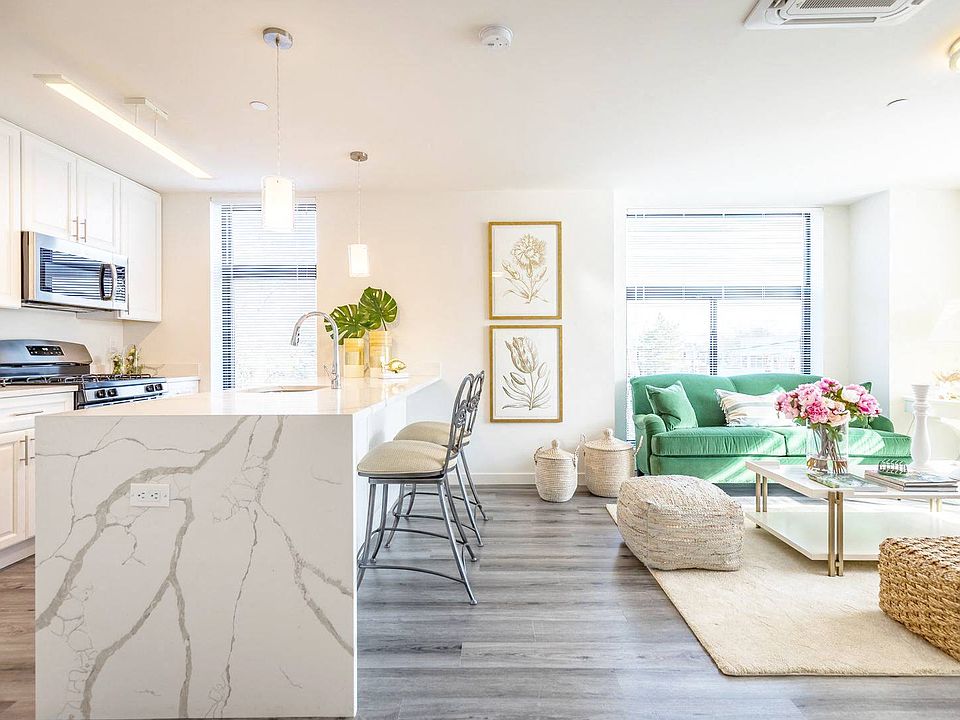 Huge Quartz Island with Open Floor Plan