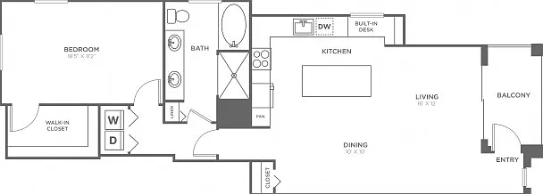 Palm One Bedroom One Bath (1017 SF) Palm One Bedroom One Bath (1017 SF)
