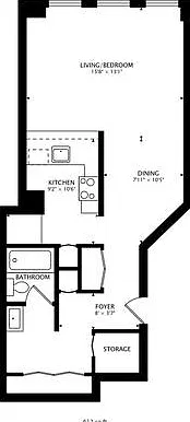 Studio, 650 sqft, $1,650 — Photo 3