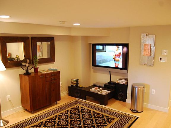 view from kitchen to living room