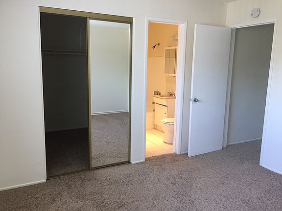 Bedroom with walk-in closet
