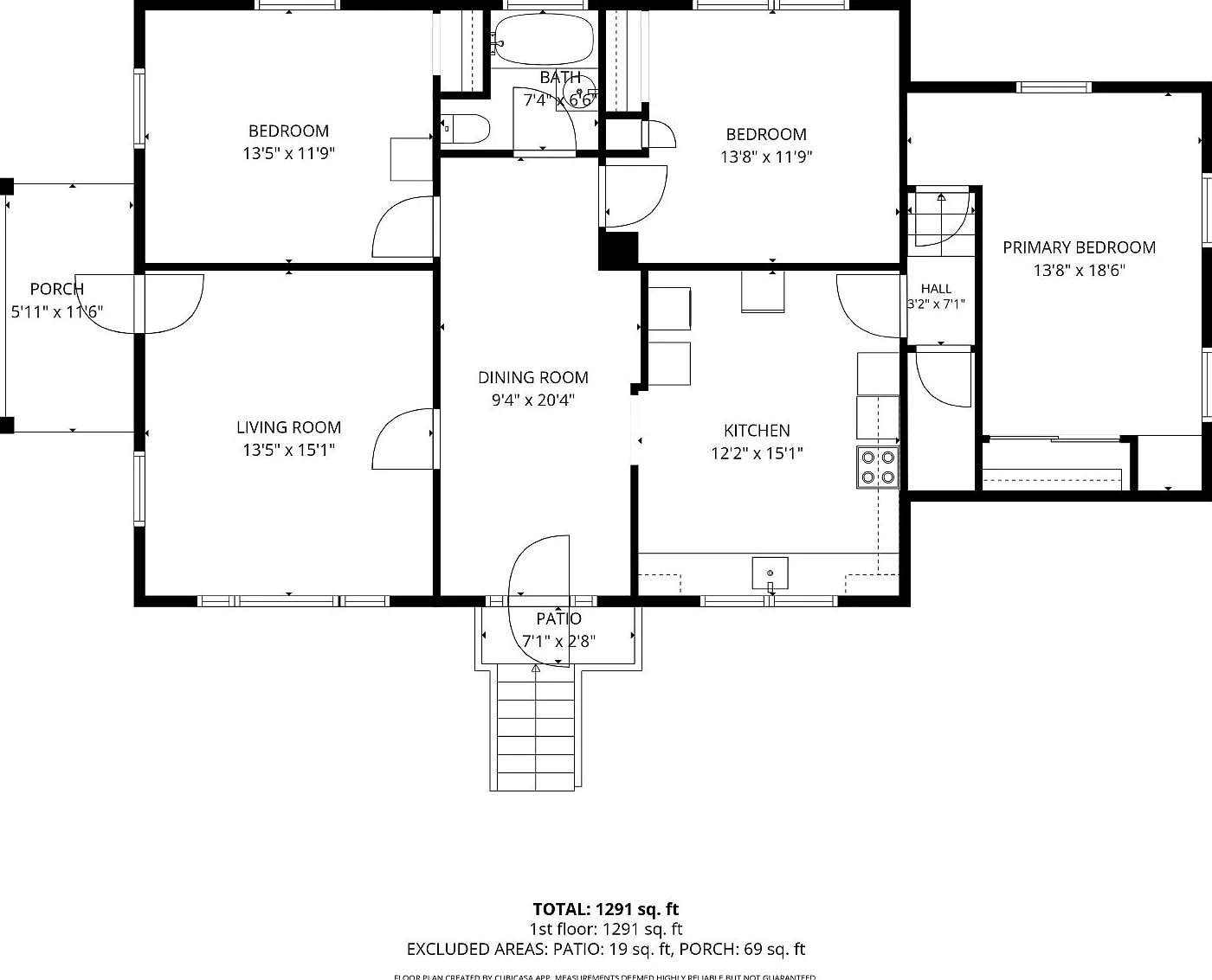 3 bed, 1.0 bath, 1394 sqft, $1,295 — Photo 3